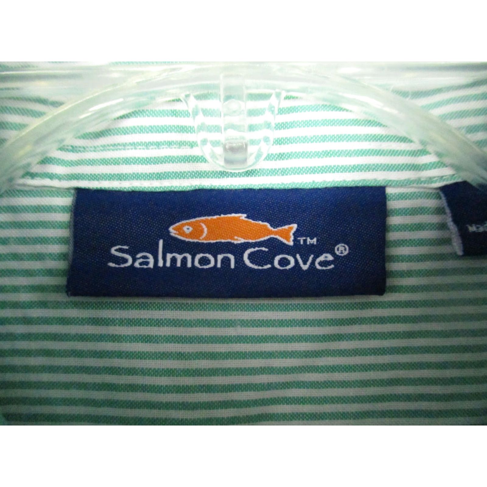 Vintage Salmon Cove Shirt Large Men's Long Sleeve Green White Stripe Button-Up Casual Shirt Size US L / EU 52-54 / 3 - 4 Thumbnail