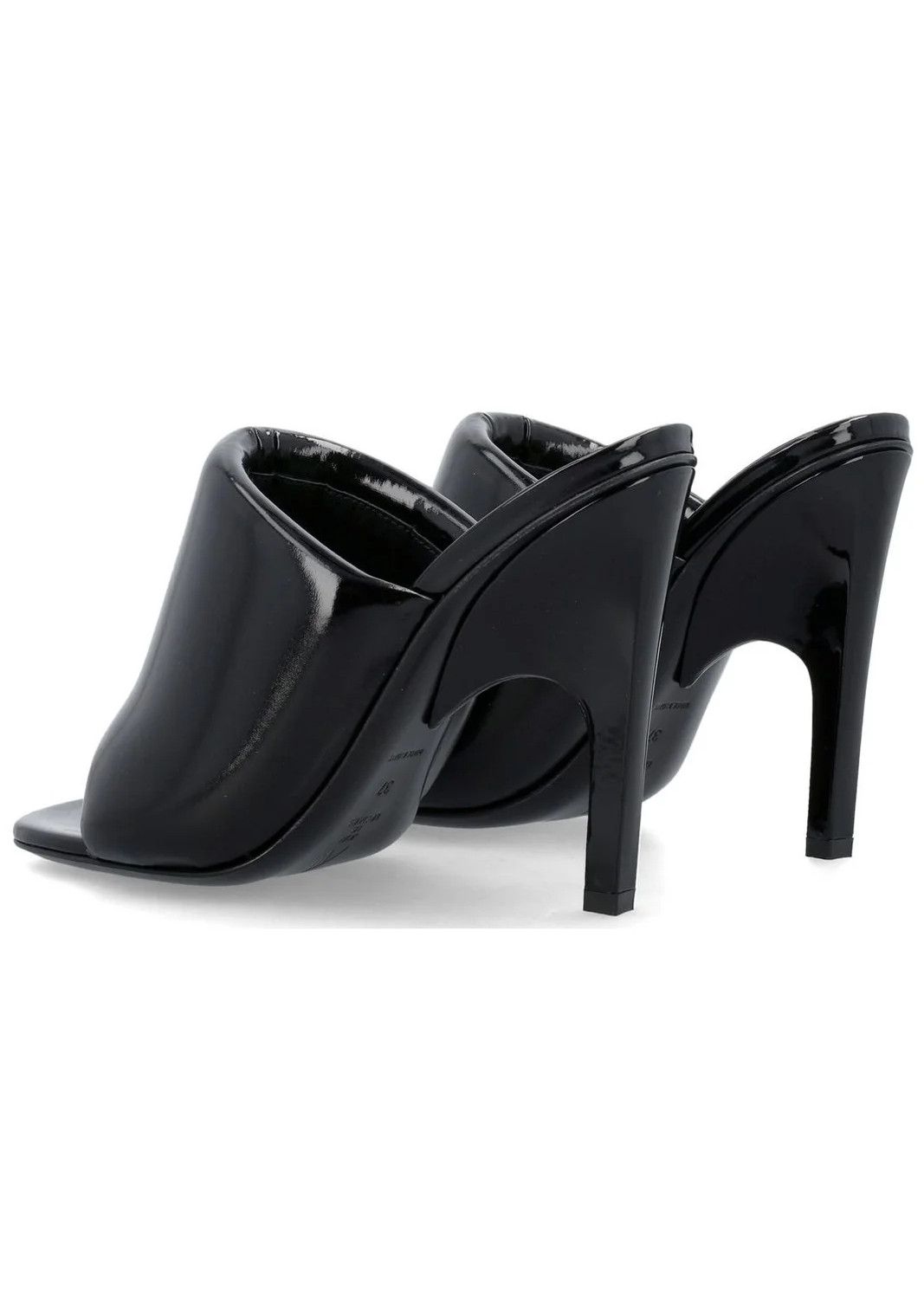 The Attico THE ATTICO Rem black varnish faux leather mules sandals 8 38 Size US 8 / IT 38 - 2 Thumbnail