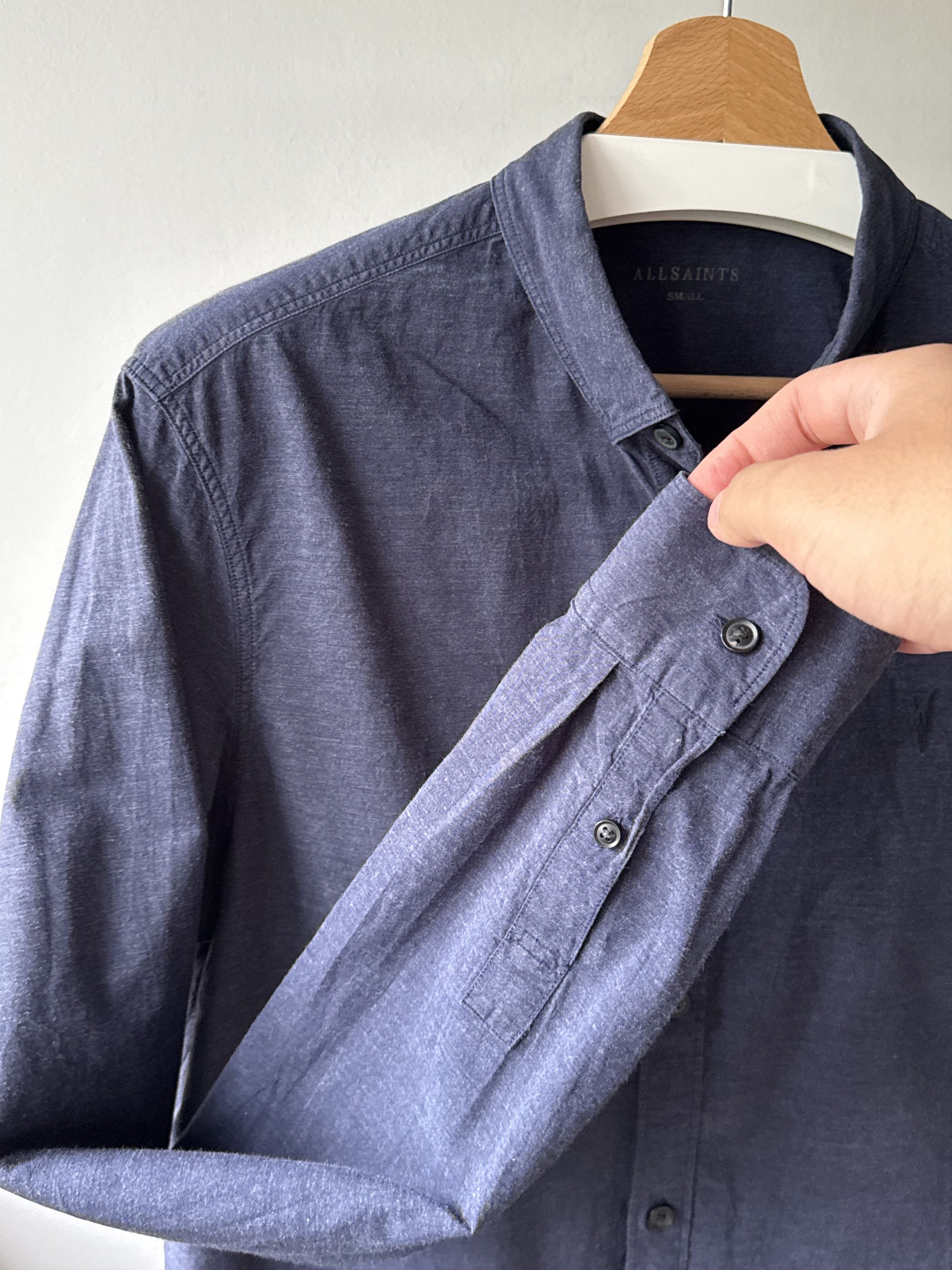 Allsaints Allsaints Avila Ink Navy Cotton Ramskull Long Sleeve Shirt Size US S / EU 44-46 / 1 - 8 Thumbnail