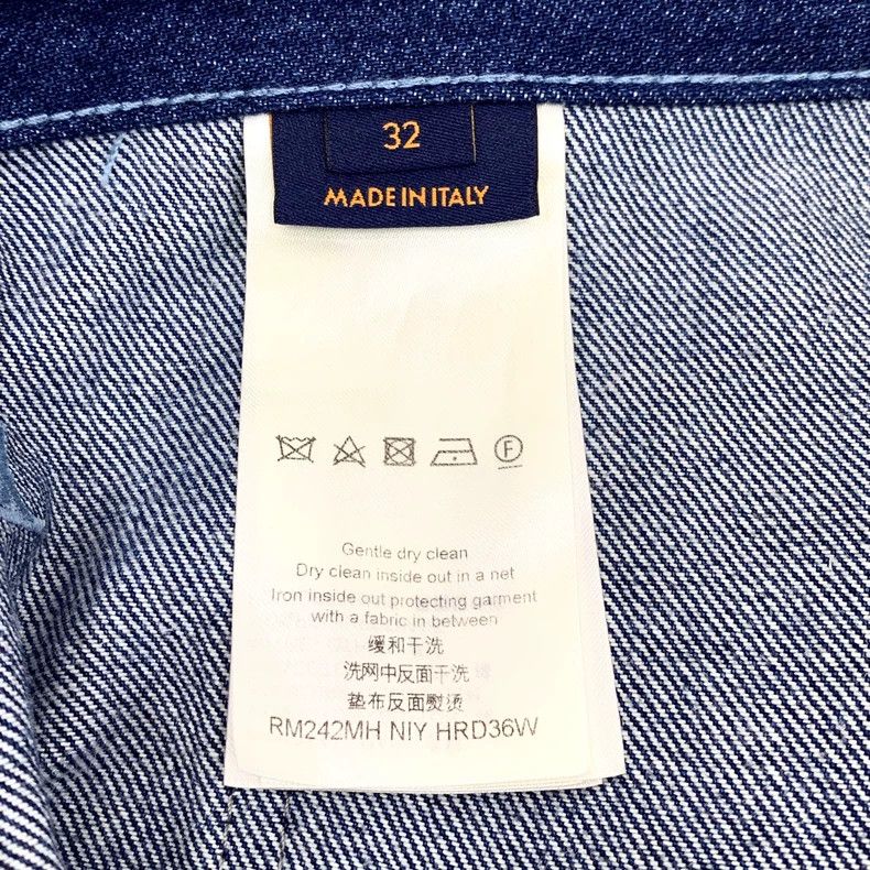 Louis Vuitton Louis Vuitton 24 navy blue logo embroidered checkerboard c Size US 32 / EU 48 - 7 Thumbnail