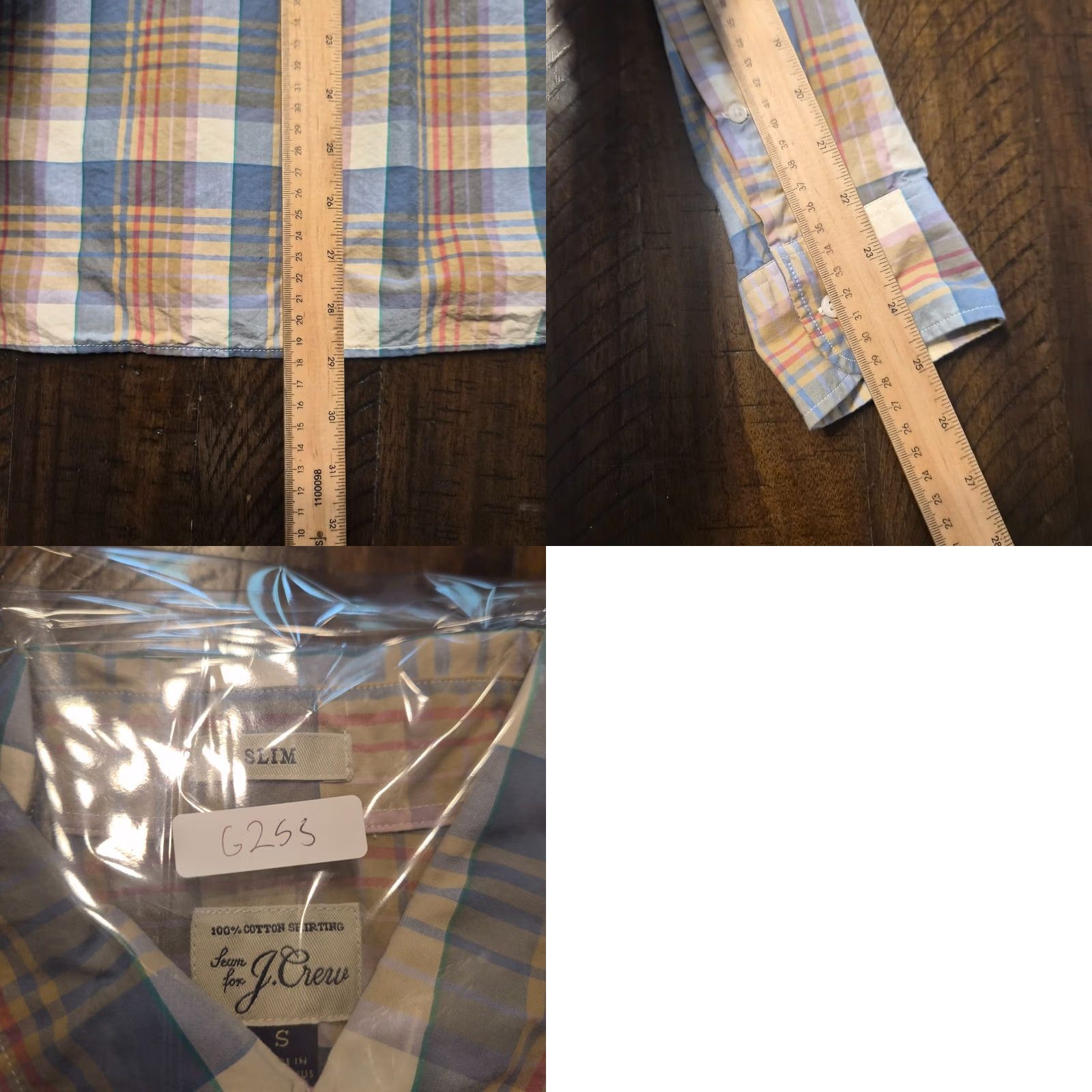 J.Crew J Crew Shirt Mens Small Blue Pink Check Button Down Long Sleeve Slim Fit Size US S / EU 44-46 / 1 - 8 Thumbnail