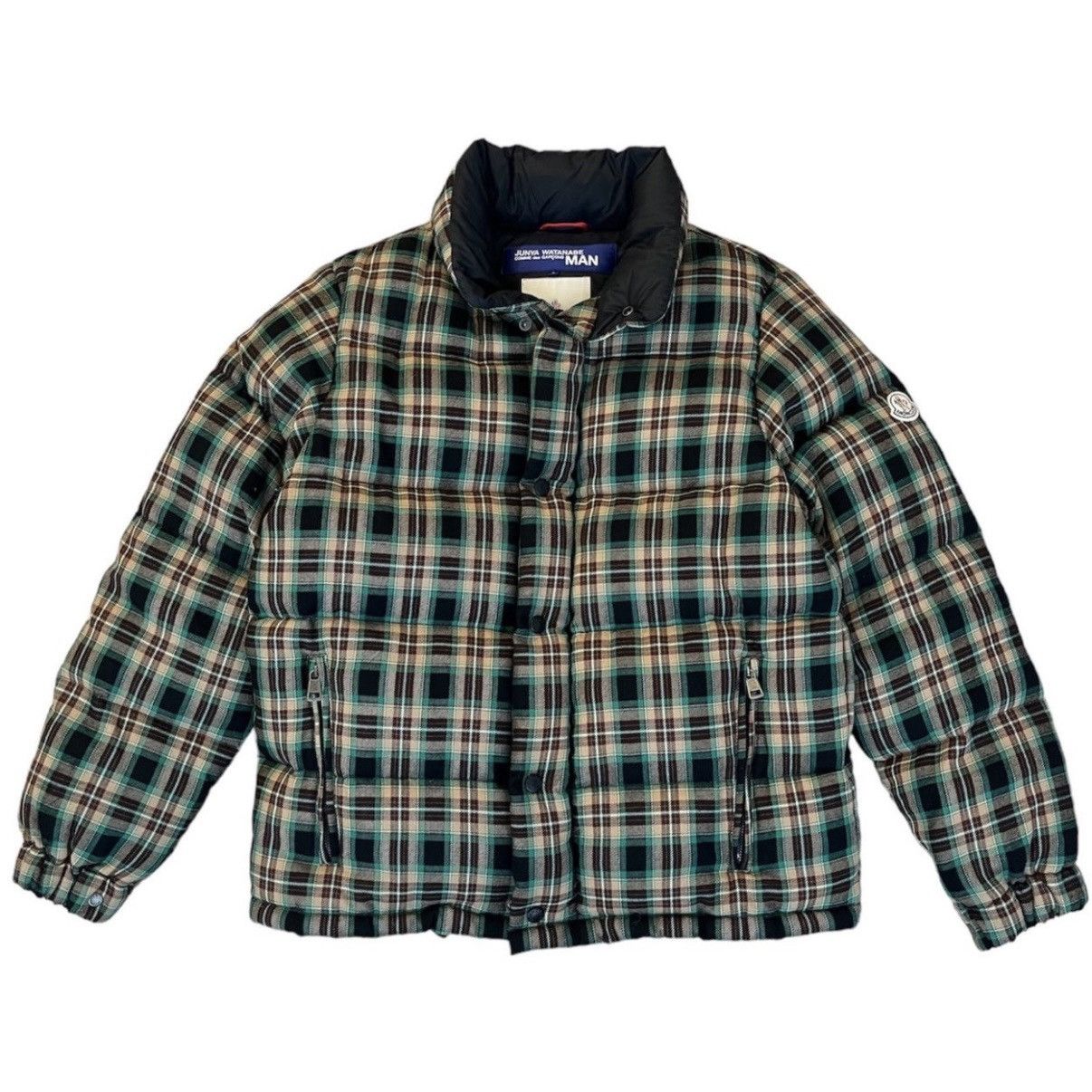 Moncler 2004 Moncler x Junya Watanabe CDG Green Plaid Down Jacket