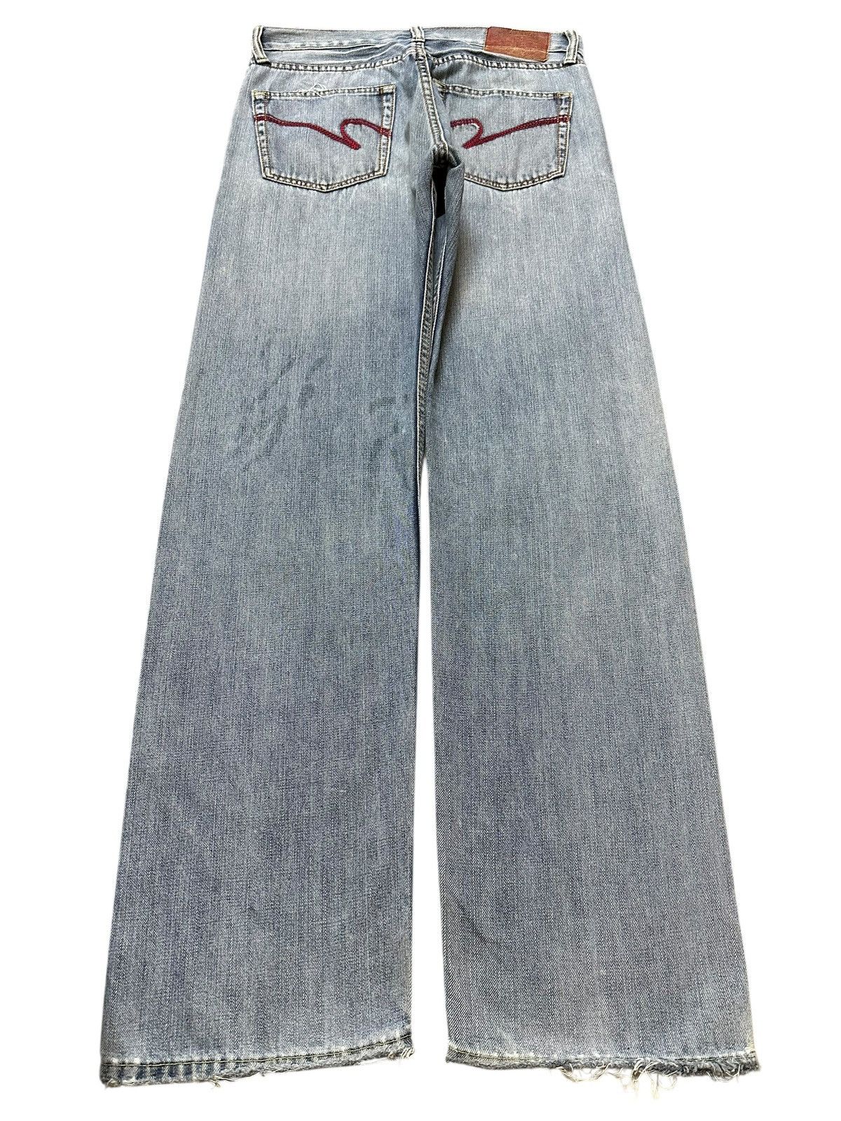 14th Addiction Vintage Japanese Brand Faded Wash Distress Loose Jeans Size US 31 - 2 Thumbnail