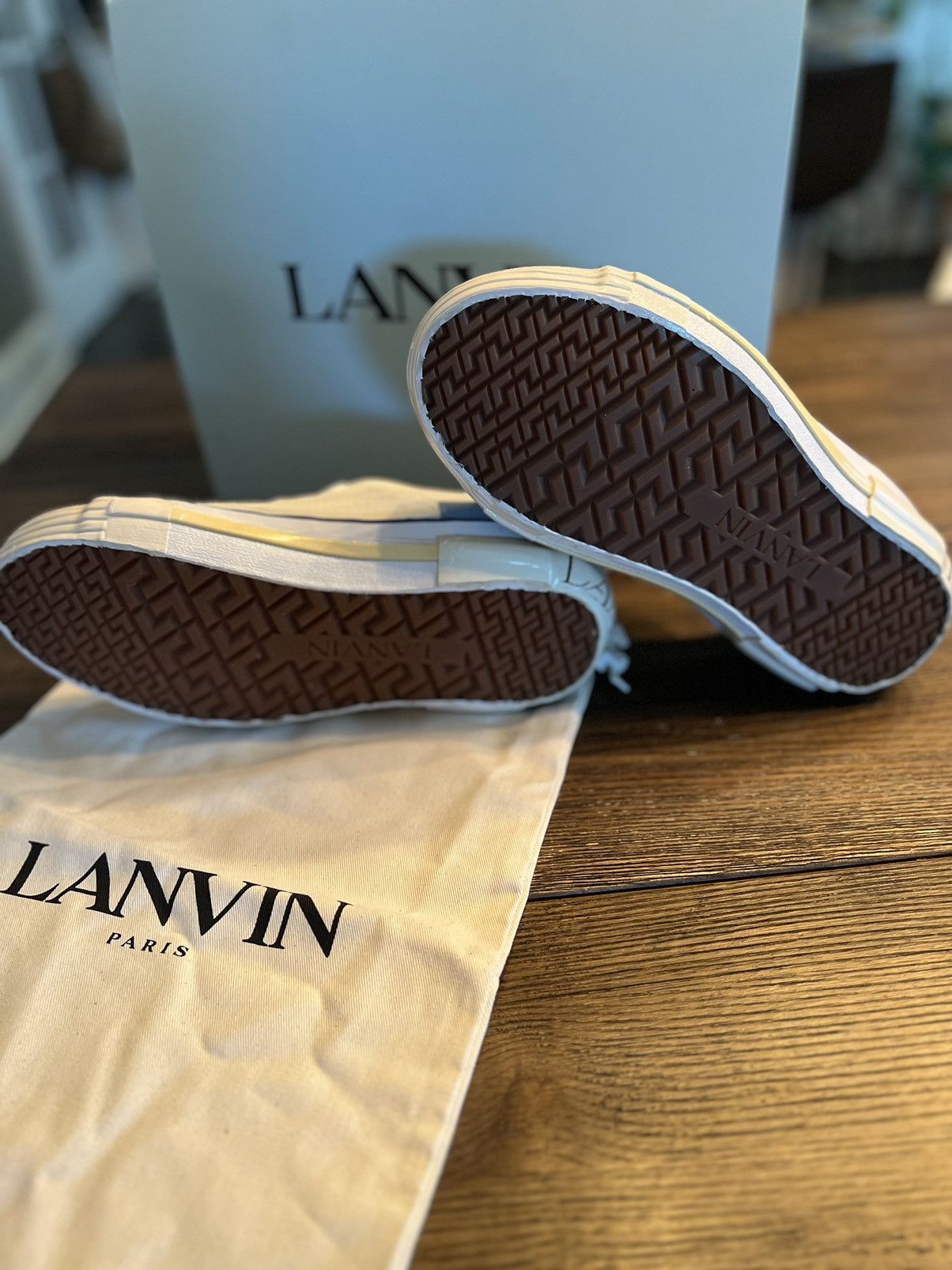 Lanvin Mens Lanvin VULCANIZED MLTED SNEAKERS Size US 10 / EU 43 - 3 Thumbnail