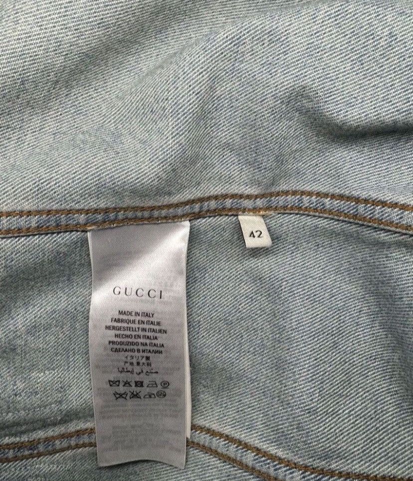 Gucci GUCCI TIGER FACE LOGO DENIM SHIRT IN BLUE Size M / US 6-8 / IT 42-44 - 5 Thumbnail