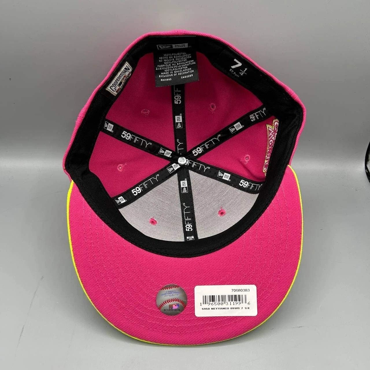 New Era New York Yankees Hat Men 7 1/4 Pink Yellow Fitted Cap New Size ONE SIZE - 7 Thumbnail