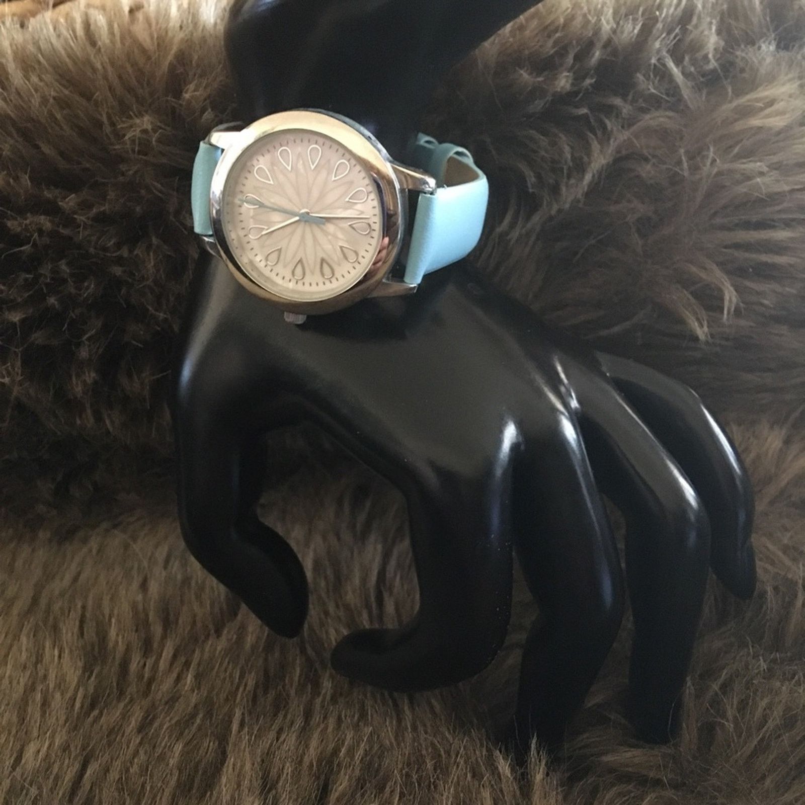 Jewelry Ladies MSPCI blue faux leather band watch Size ONE SIZE - 3 Thumbnail