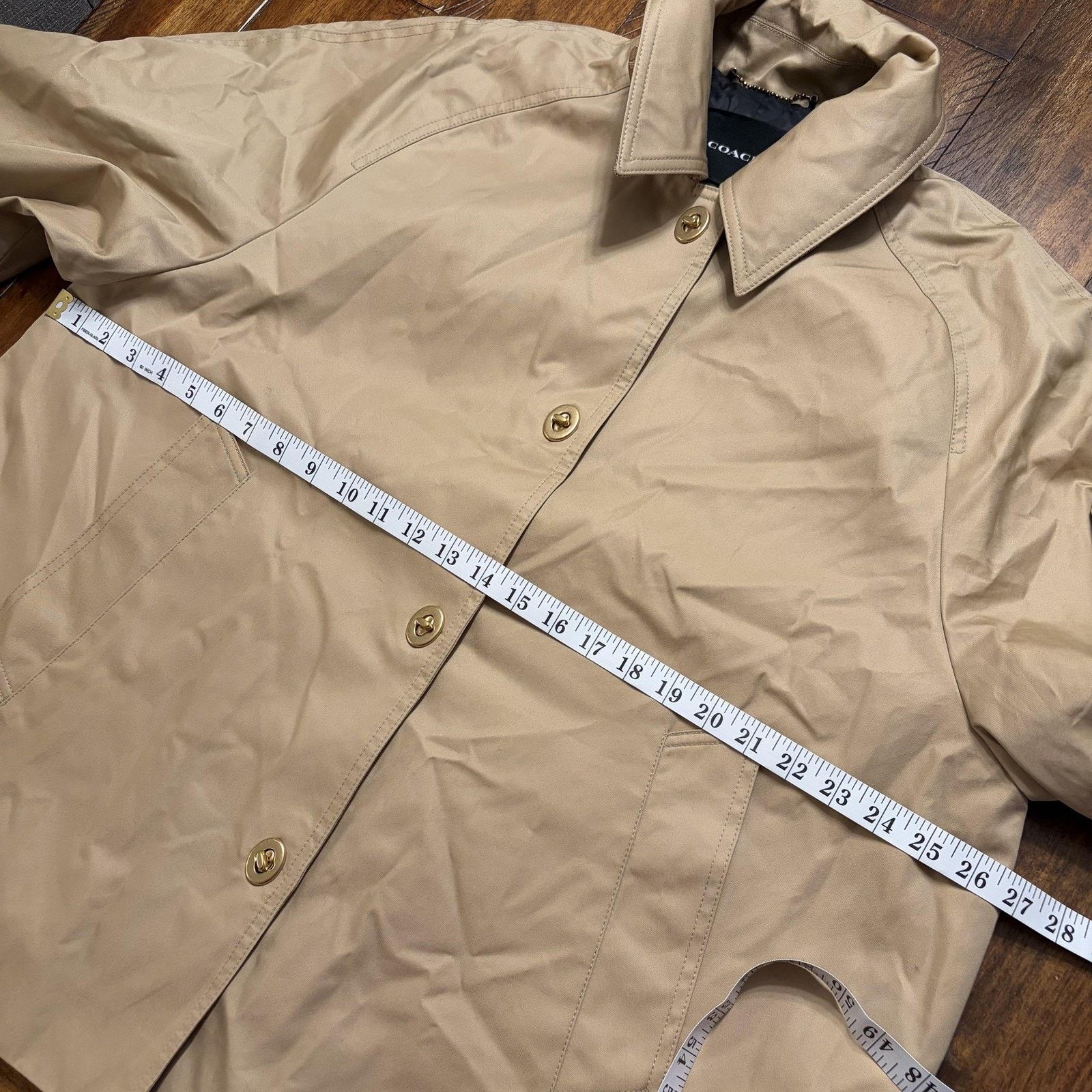 Coach Coach Trench Coat Womens M/L Beige Cotton Blend 3/4 Sleeve Size M / US 6-8 / IT 42-44 - 13 Thumbnail