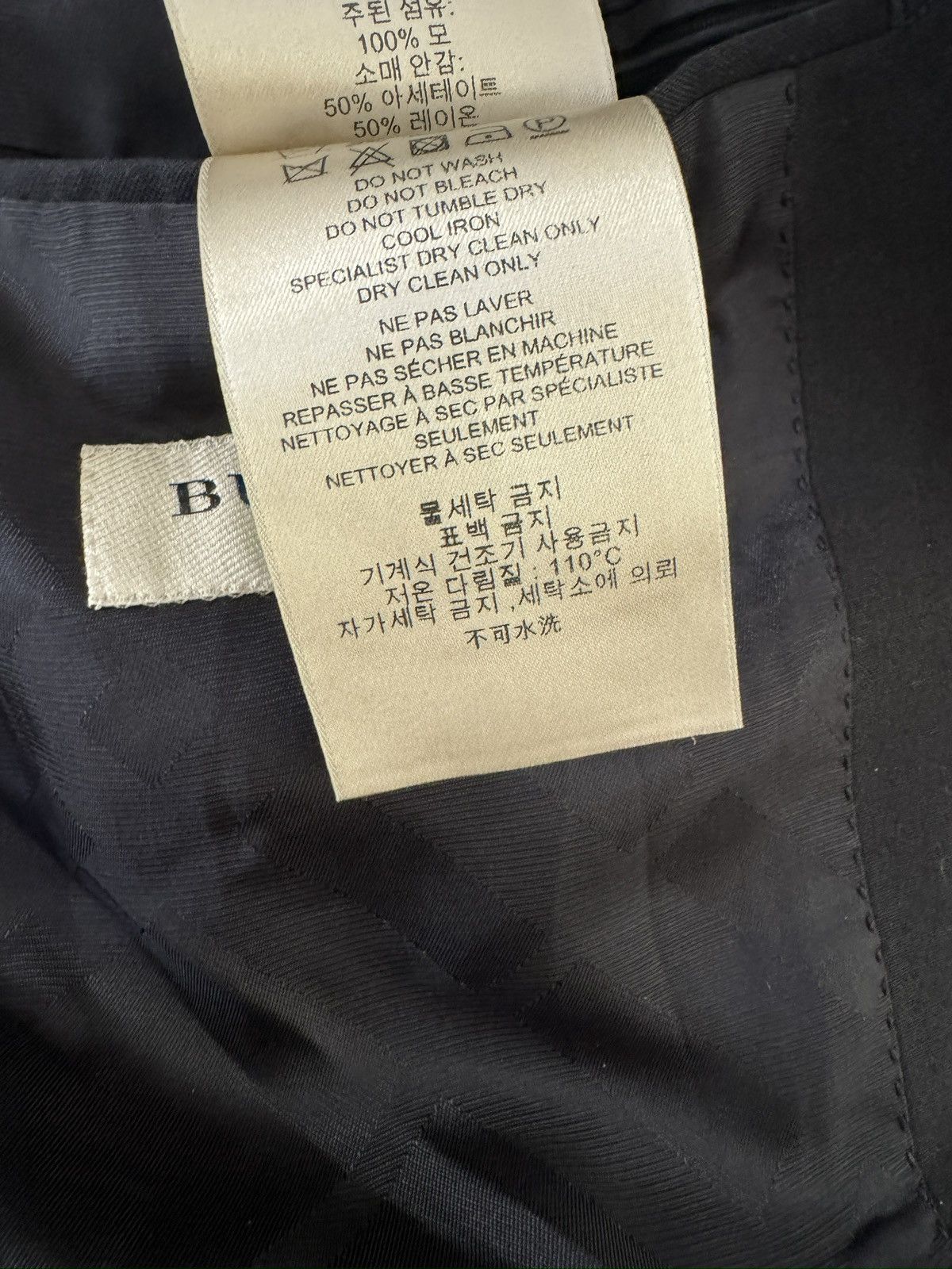 Burberry Burberry Made in Italy Black Single Breasted Wool Jacket 40S Size 40S - 18 Thumbnail