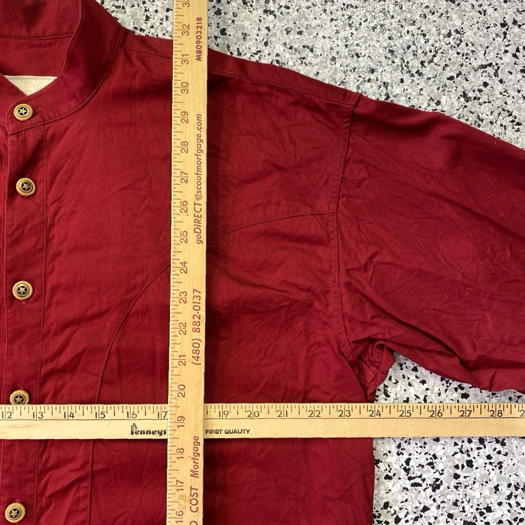 Vintage VINTAGE Stubbs & Wootton Red Corduroy Western Shirt Jacket Large Mens Regular Button-Up Long Sleeve Size US L / EU 52-54 / 3 - 2 Thumbnail