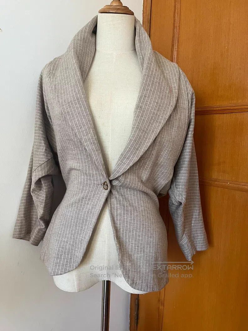 Vivienne Westwood Vivienne Westwood Grey Striped Short Jacket Size S / US 4 / IT 40 - 3 Thumbnail