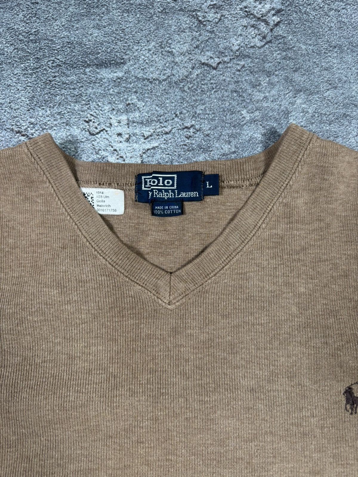 Polo Ralph Lauren Polo Ralph Lauren V-Neck Brown Knitted Sweater Size L Y2K Size US L / EU 52-54 / 3 - 4 Thumbnail