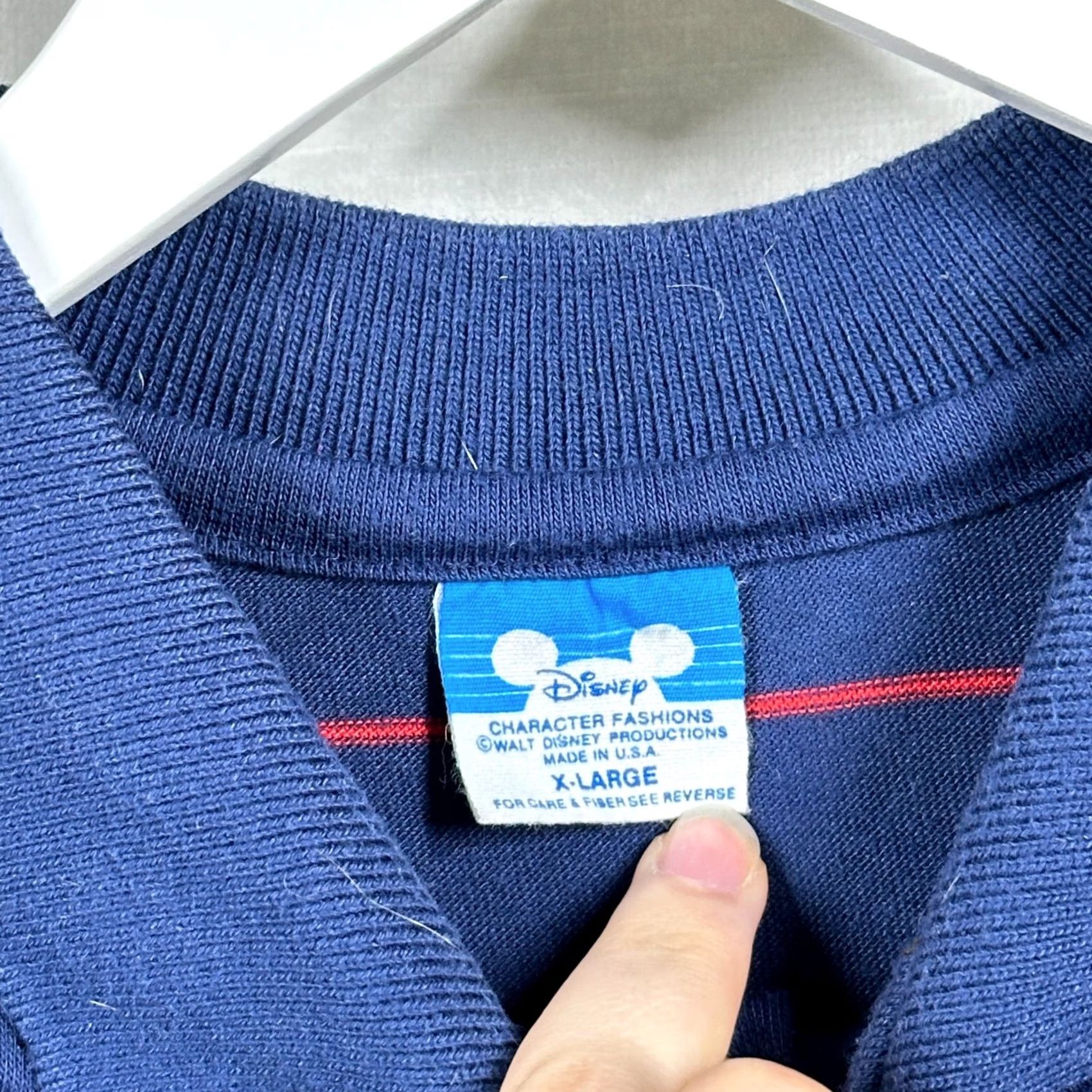 Disney VINTAGE Disney Shirt XL Blue Mens Striped Polo USA Mickey Mouse Polo Shirt Mens XL Blue Disney Polo Shirt Mens XL Blue Mickey Mouse Size US XL / EU 56 / 4 - 4 Thumbnail