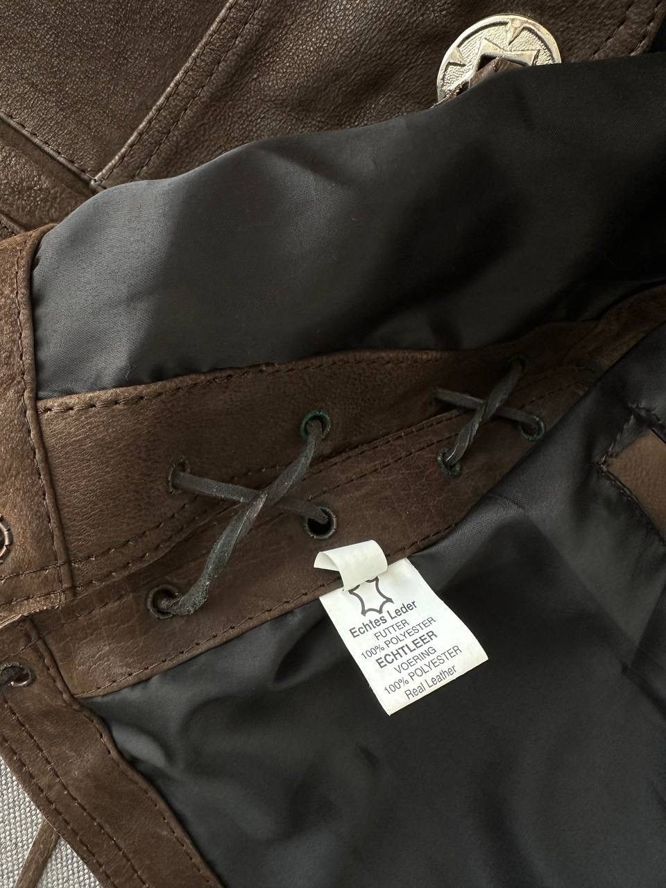 Genuine Leather × Vintage Vintage Genuine Leather Brown Cowboy West Jacket Size US M / EU 48-50 / 2 - 22 Thumbnail