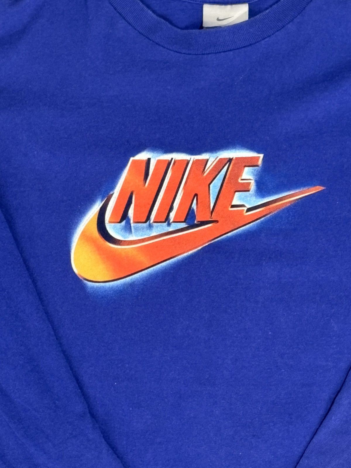 Nike Blue Nike Long Sleeve Shirt Size US XXL / EU 58 / 5 - 3 Thumbnail