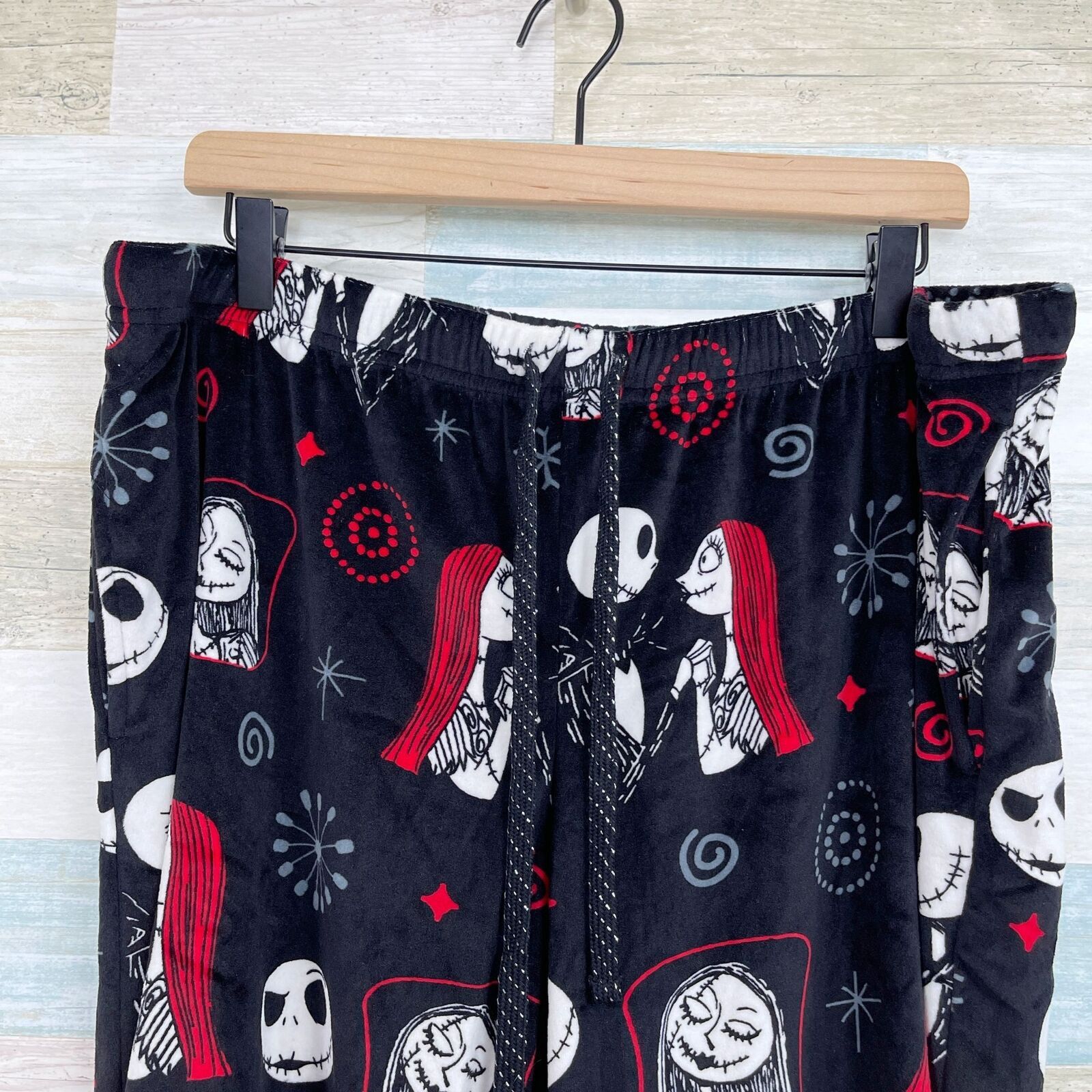 Disney Nightmare Before Christmas Fleece Pajama Pants Womens XL Size 35" - 2 Thumbnail