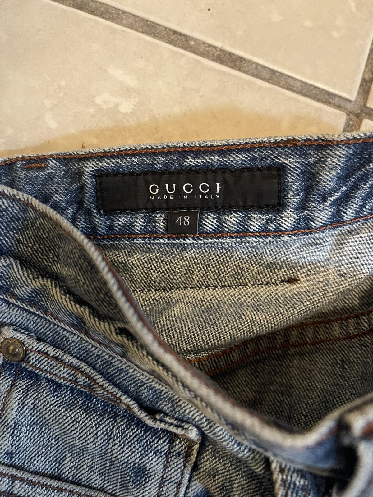 Gucci Gucci Embroidered “G” 48(34) Skinny H Slimane Tom Ford Style Size US 34 / EU 50 - 3 Thumbnail