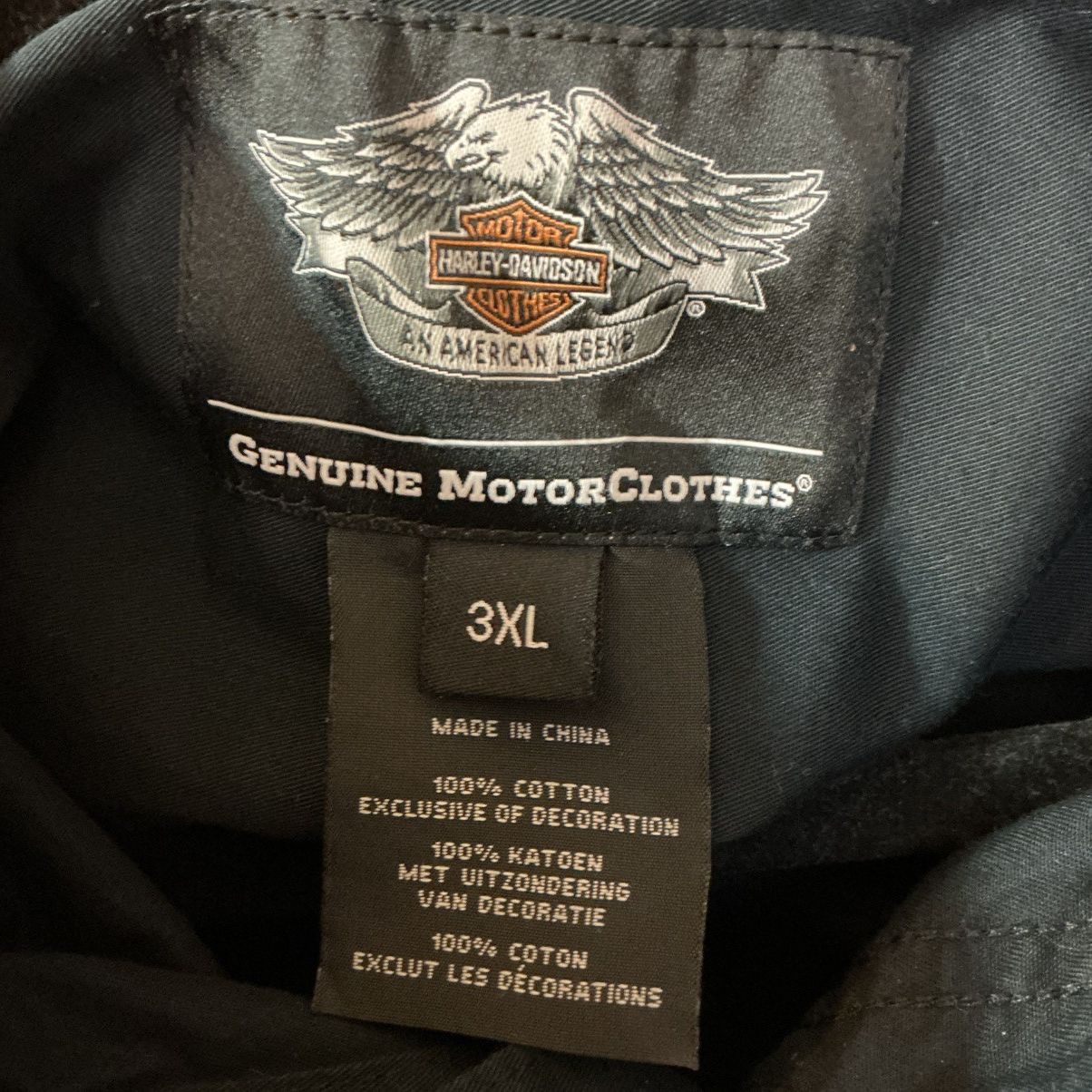 Harley Davidson Harley Davidson Short Sleeve Button Up Shirt 3XL Black Size US XXL / EU 58 / 5 - 5 Thumbnail