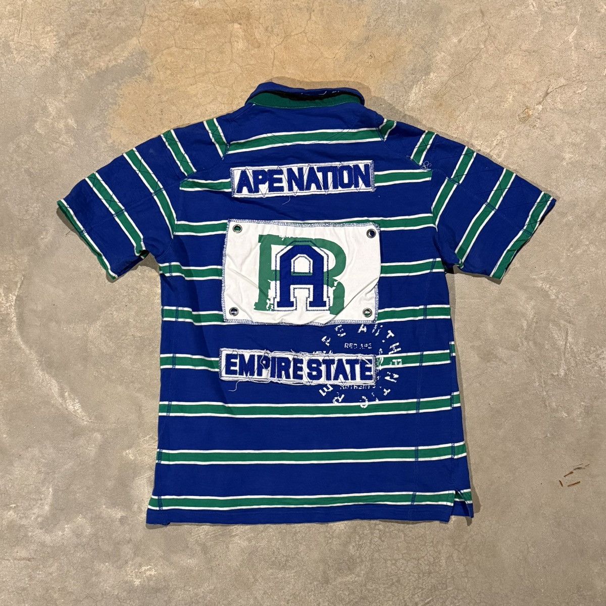 Vintage Vtg 2000s Red Ape Striped Embroidered Rugby Polo Shirt Y2K Size US XL / EU 56 / 4 - 1 Thumbnail