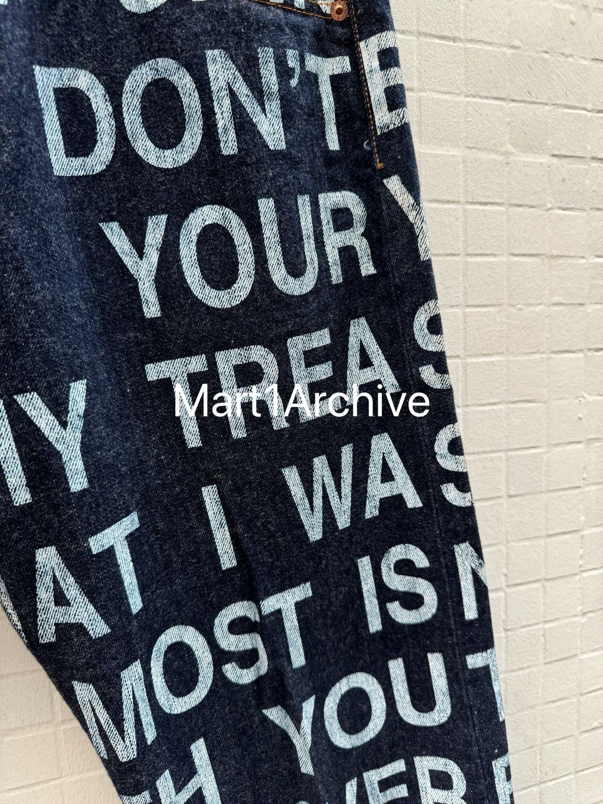 Junya Watanabe Junya Watanabe × Comme des Garçons × Levi’s 02SS “Poem”denim Size US 32 / EU 48 - 4 Thumbnail