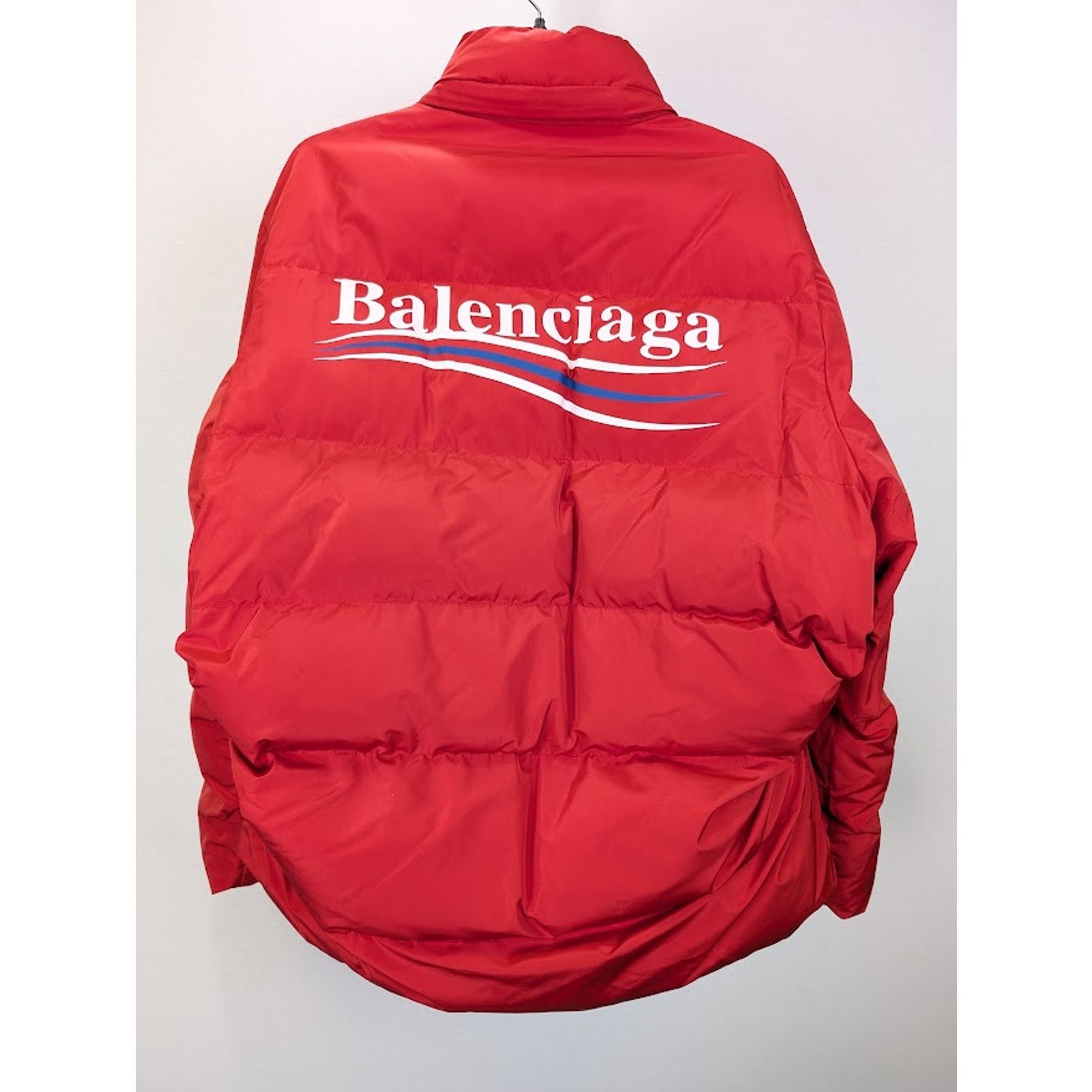 Balenciaga o1rshd1 Technical Micro Faille C-Shape Puffer Jacket in Red Size XS / US 0-2 / IT 36-38 - 12 Thumbnail