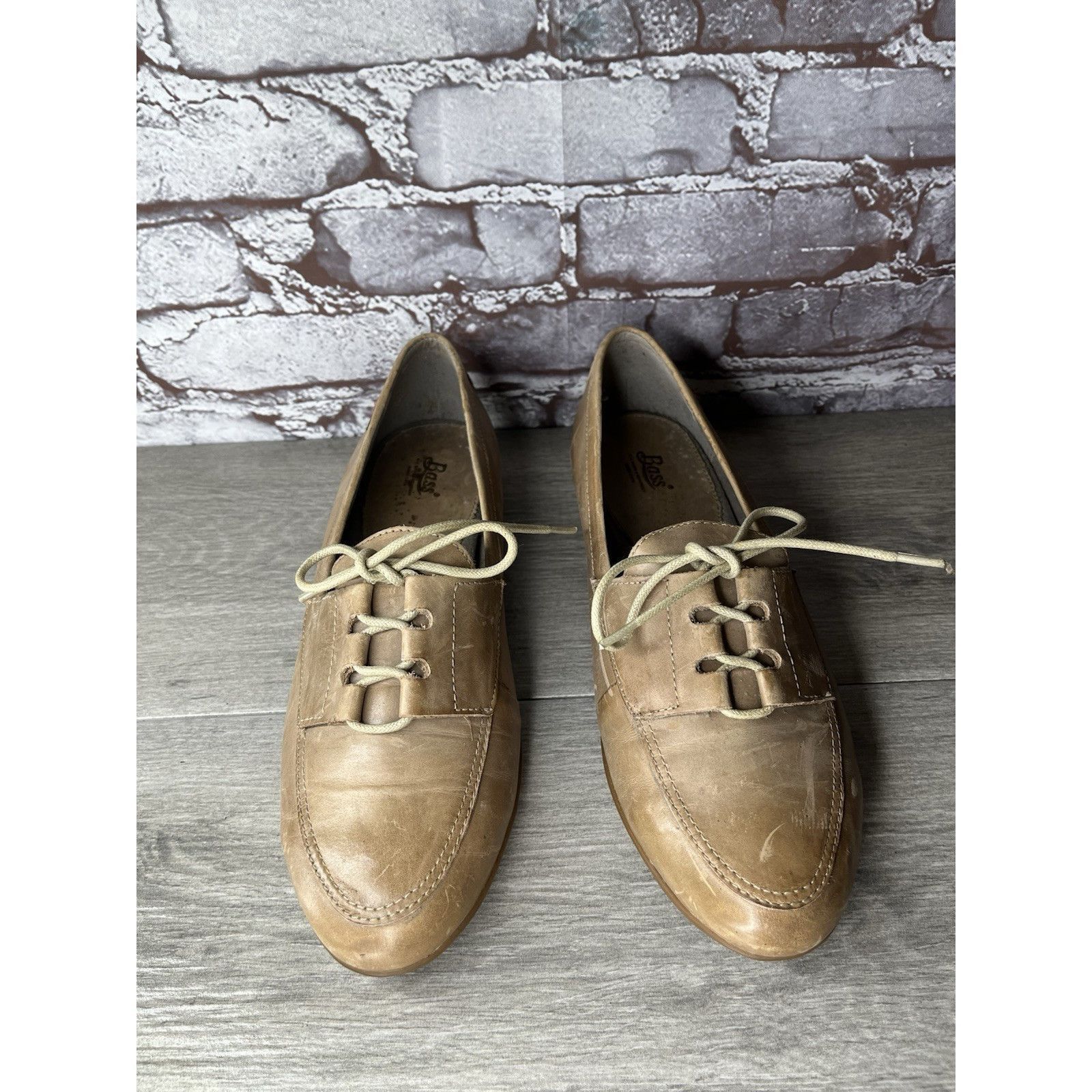 Bass GH Bass & Co. Bass Carla Clay Tan Leather Oxfords Shoes Wome Size US 11 / IT 41 - 13 Thumbnail