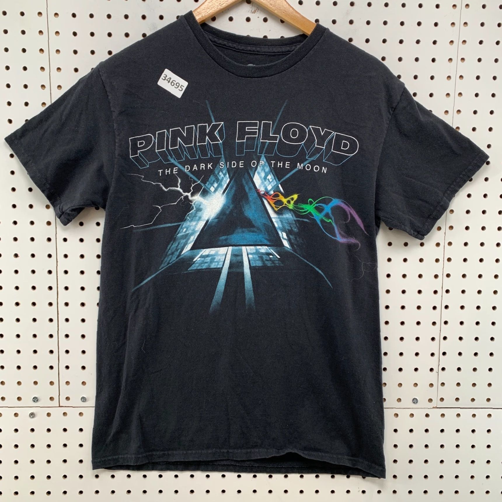Liquid Blue Pink Floyd Darkside Of The Moon Shirt Mens Small Black Music Band Shirt Size US S / EU 44-46 / 1 - 5 Thumbnail