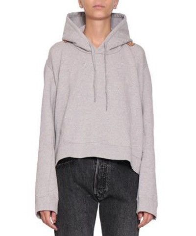 Vetements AW18 Vetements Misplaced Logo Cropped Hoodie Grey Size US S / EU 44-46 / 1 - 14 Thumbnail