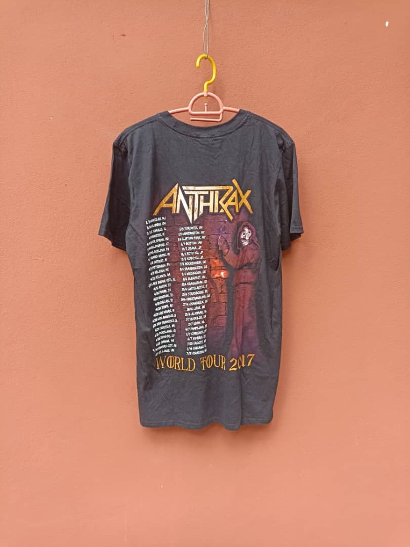 Band Tees T Shirt Anthrax Rock world band tour 2017 Size US M / EU 48-50 / 2 - 2 Thumbnail