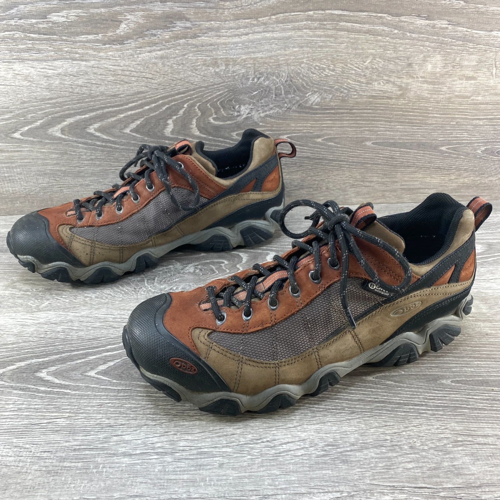 Oboz OBOZ Dry Waterproof Brown Leather Lace Up Low Top Mountain Hiking Shoes Mens 14 Size US L / EU 52-54 / 3 - 5 Thumbnail