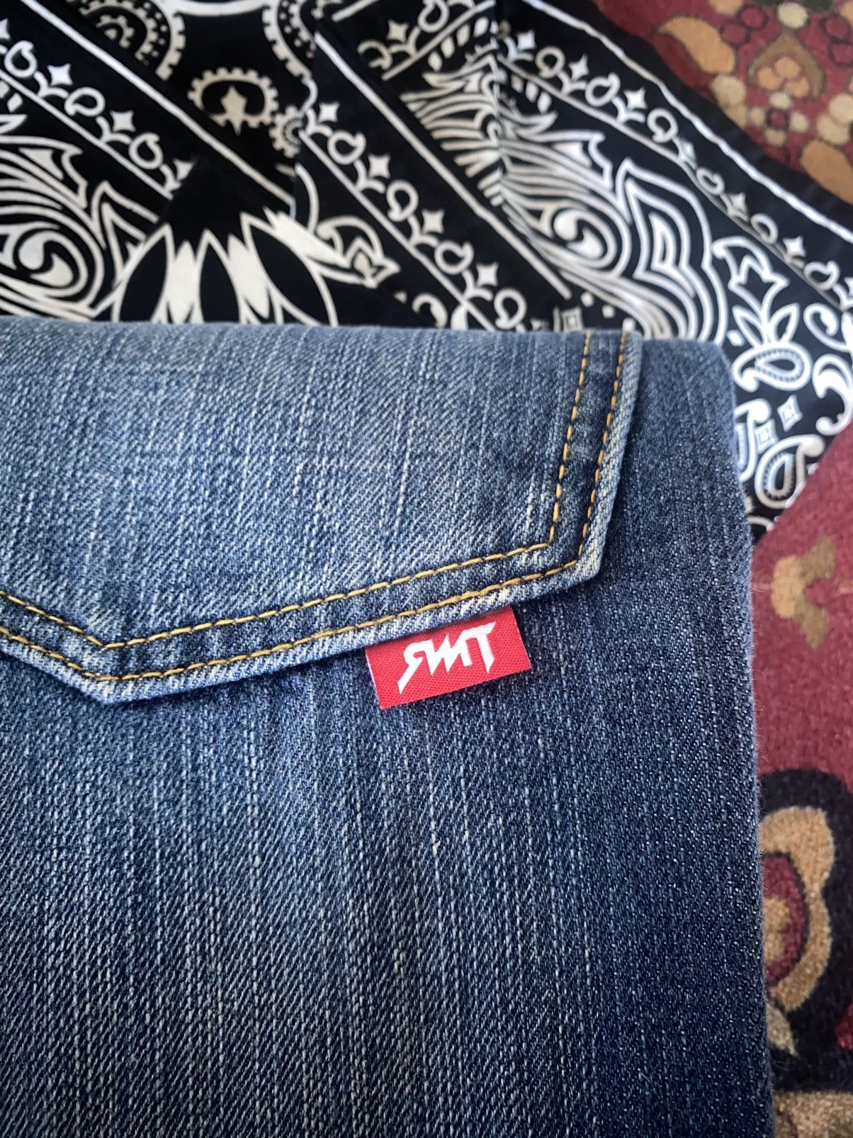 Japanese Brand Vintage MRT Rappers Design Style Denim Size US 29 - 8 Thumbnail