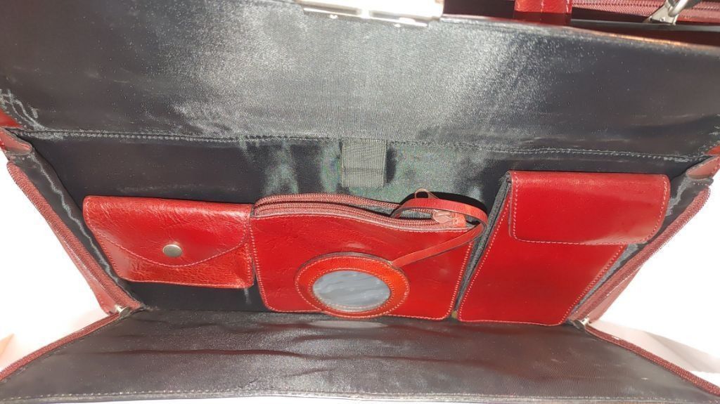 Vera Pelle Vera Pelle Leather Laptop Attache Case Size ONE SIZE - 4 Thumbnail