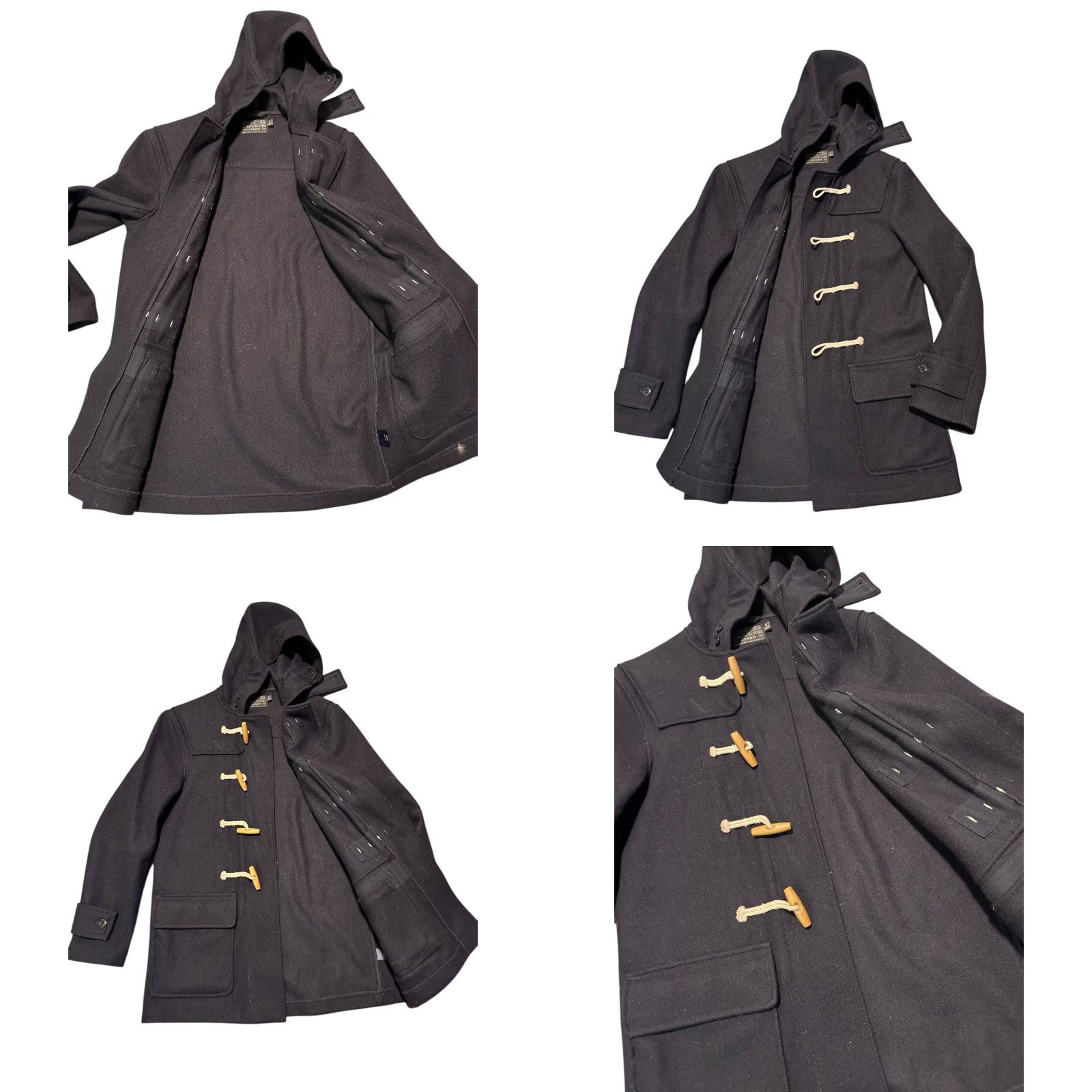 J.Crew J.Crew NX-631 Heritage Hooded Black Wool Toggle Duffle Coat Jacket Men's Small Size US S / EU 44-46 / 1 - 9 Thumbnail