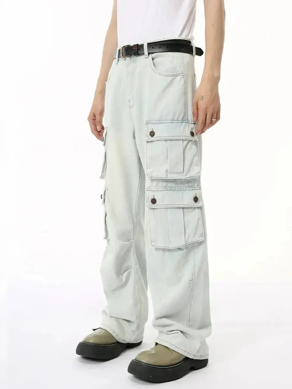 Japanese Brand Retro wide leg pocket jeans Size US 32 / EU 48 - 1 Thumbnail
