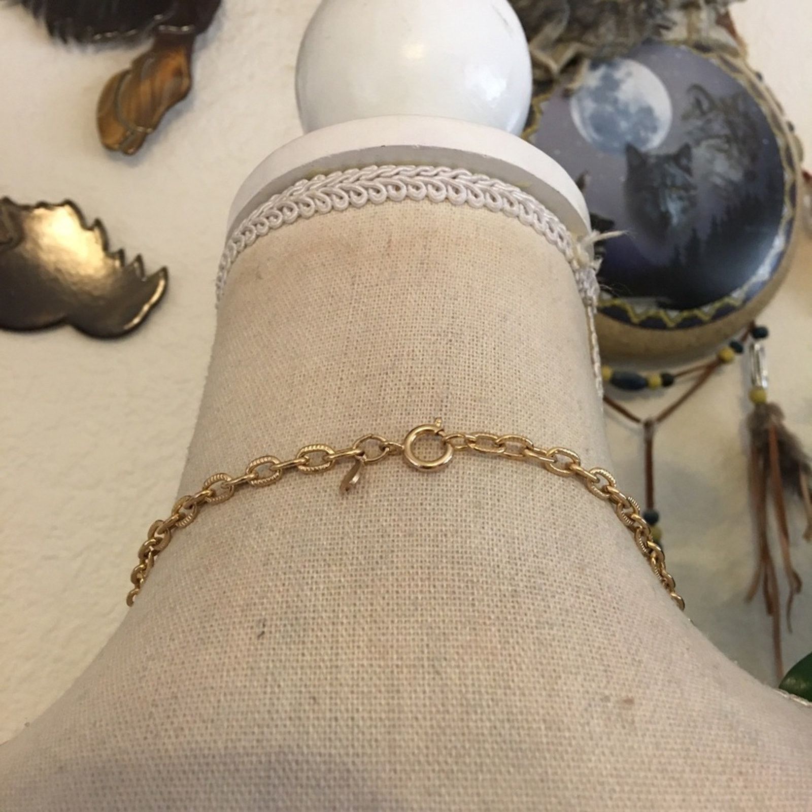Vintage Vintage Avon enamel fan pendant gold link chain Size ONE SIZE - 5 Thumbnail