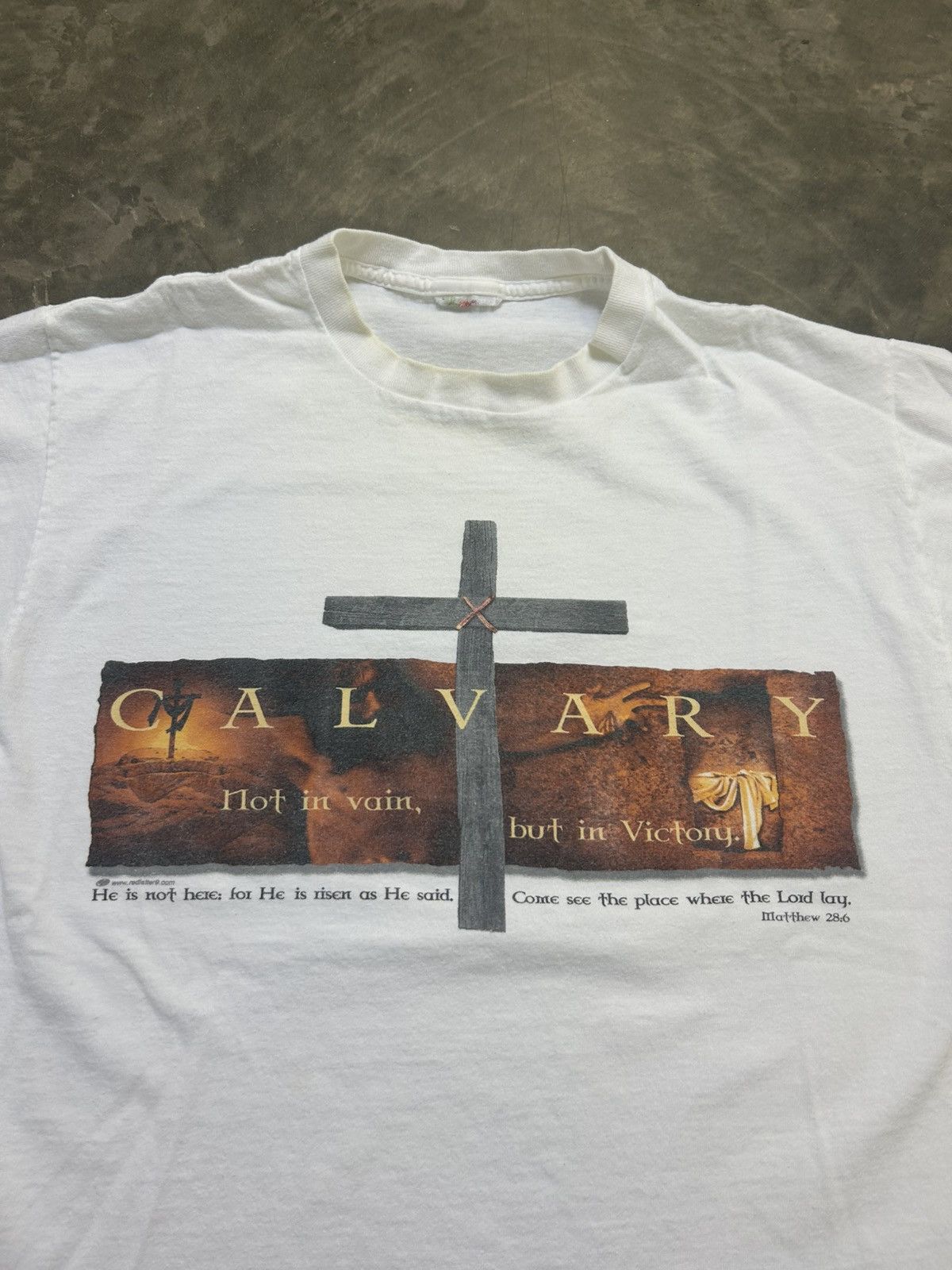 Vintage Calvary not in vain vintage Jesus tee Size US M / EU 48-50 / 2 - 2 Thumbnail