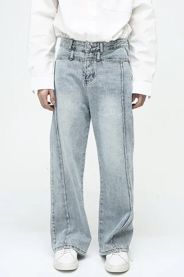 Japanese Brand × Vintage Streetwear Wide Leg Baggy Vintage Washed Jeans pants y2k Size US 34 / EU 50 - 1 Thumbnail