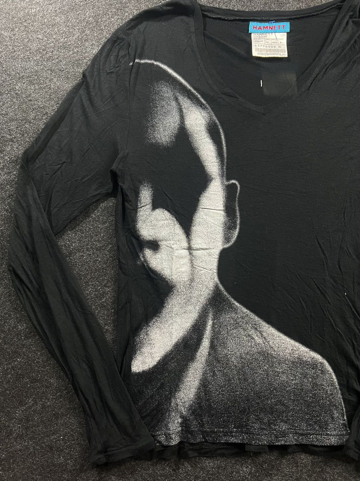 Katharine Hamnett London RARE Vintage Katharine Hamnett Clown Face Mesh Long Sleeve Size US M / EU 48-50 / 2 - 1 Thumbnail