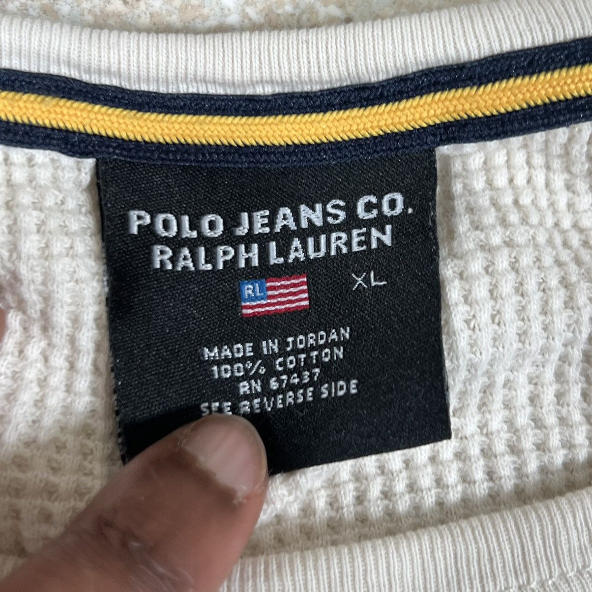 Polo Ralph Lauren Vtg Polo Jeans Co Ralph Lauren Shirt Waffle Knit Thermal Size US XL / EU 56 / 4 - 4 Thumbnail