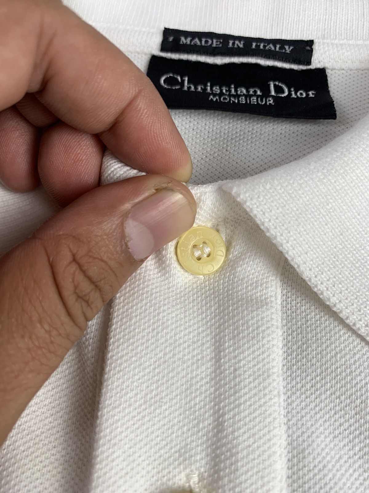 Christian Dior Monsieur 1990s Christian Dior White Royal Logo Graphic Polo Size US S / EU 44-46 / 1 - 4 Thumbnail