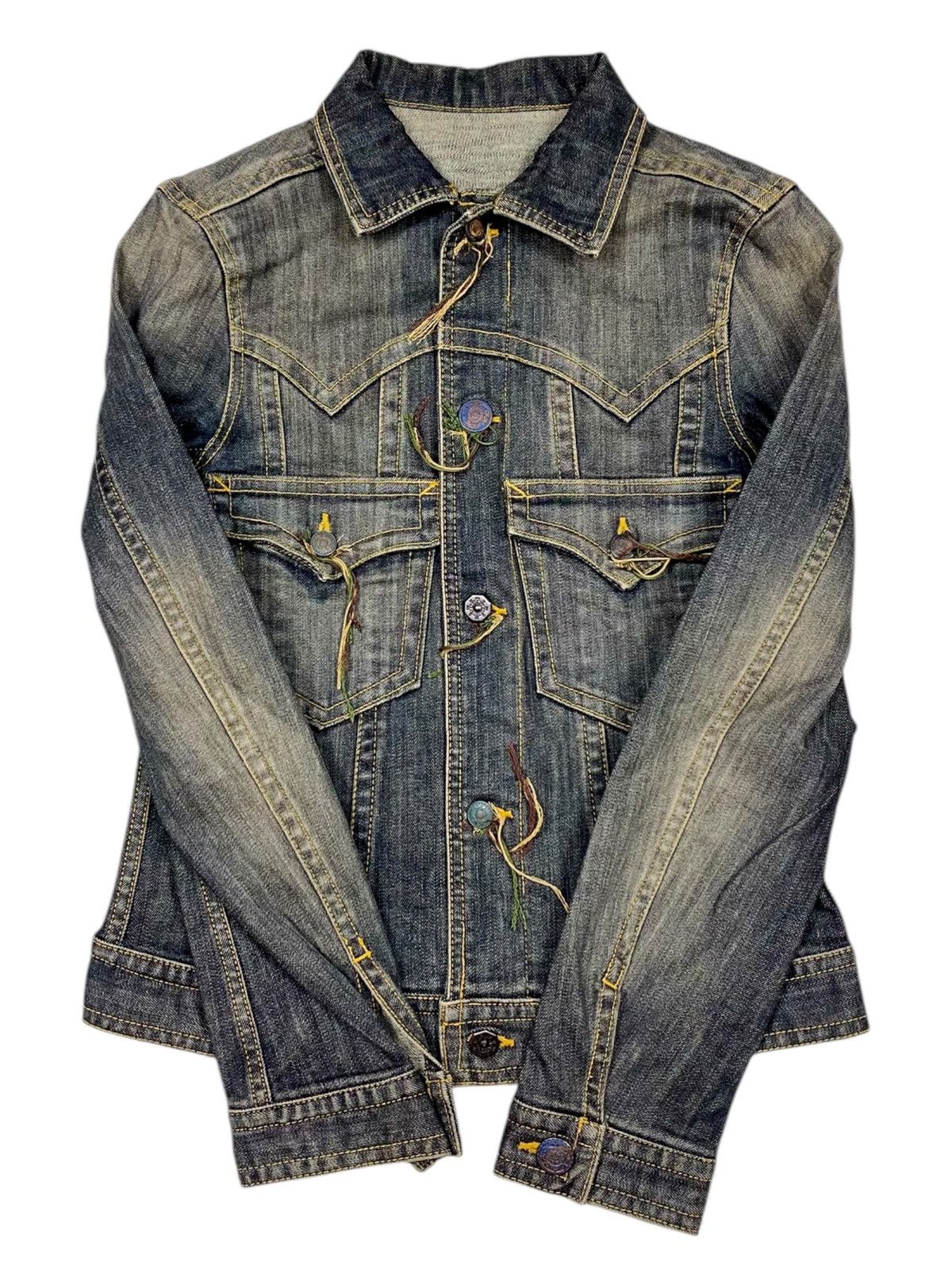 291295=Homme 291295=Homme - Ethnic Denim Jacket Size US M / EU 48-50 / 2 - 3 Thumbnail