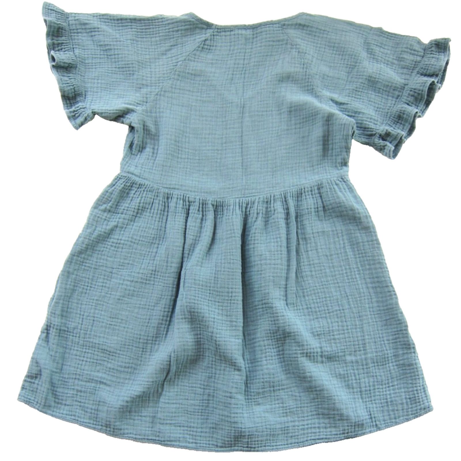 Madewell Madewell Dress XS Smock 100% Cotton Gauze Green Ruffle Sleeve Pocket Smocked Shirt Dress Mini Bohemian Womens XS Size XS / US 0-2 / IT 36-38 - 2 Thumbnail