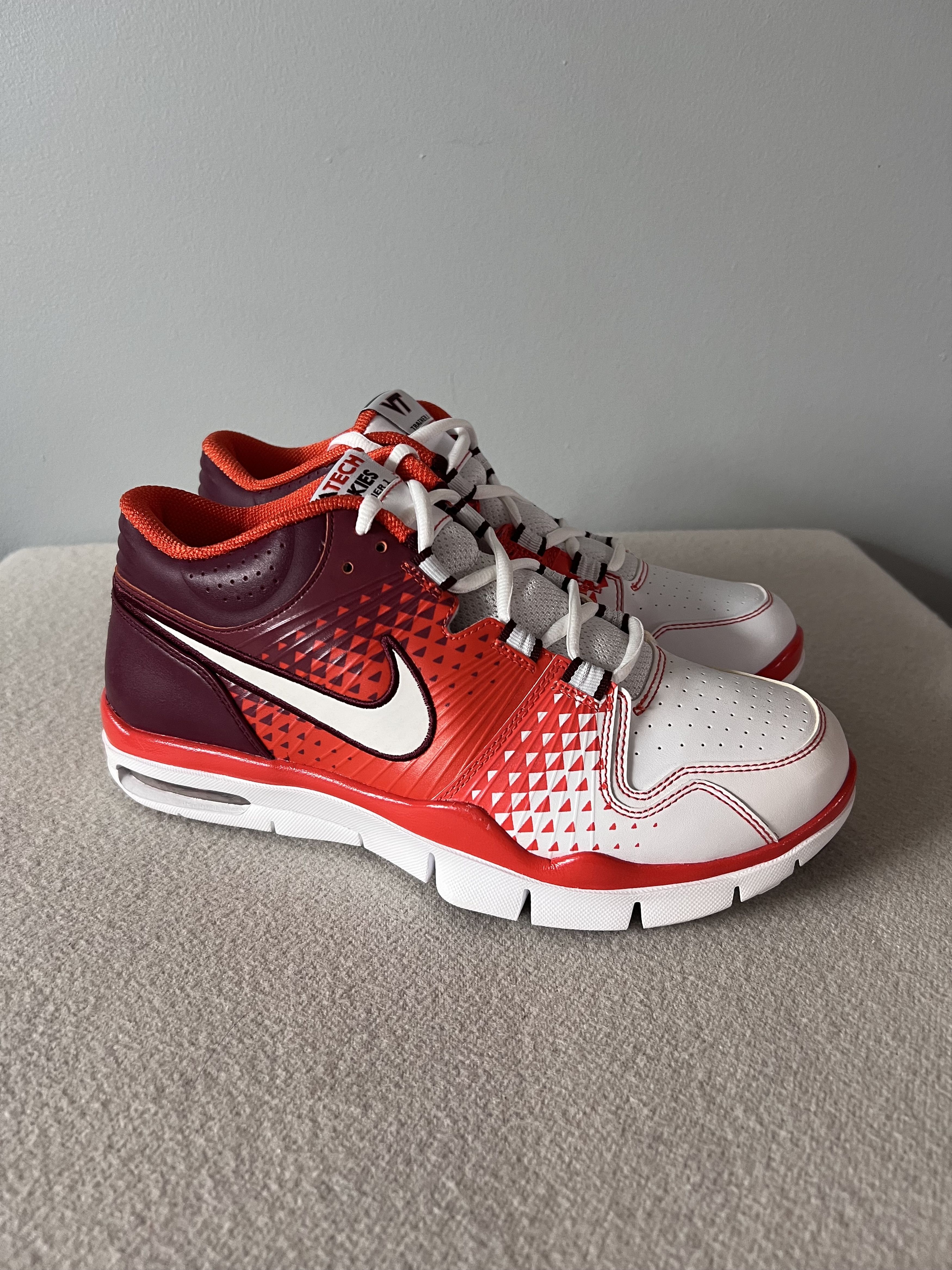 Nike Sample Nike PE Virginia Tech Trainer 1 Mid in White Size US 9 / EU 42 - 1 Thumbnail