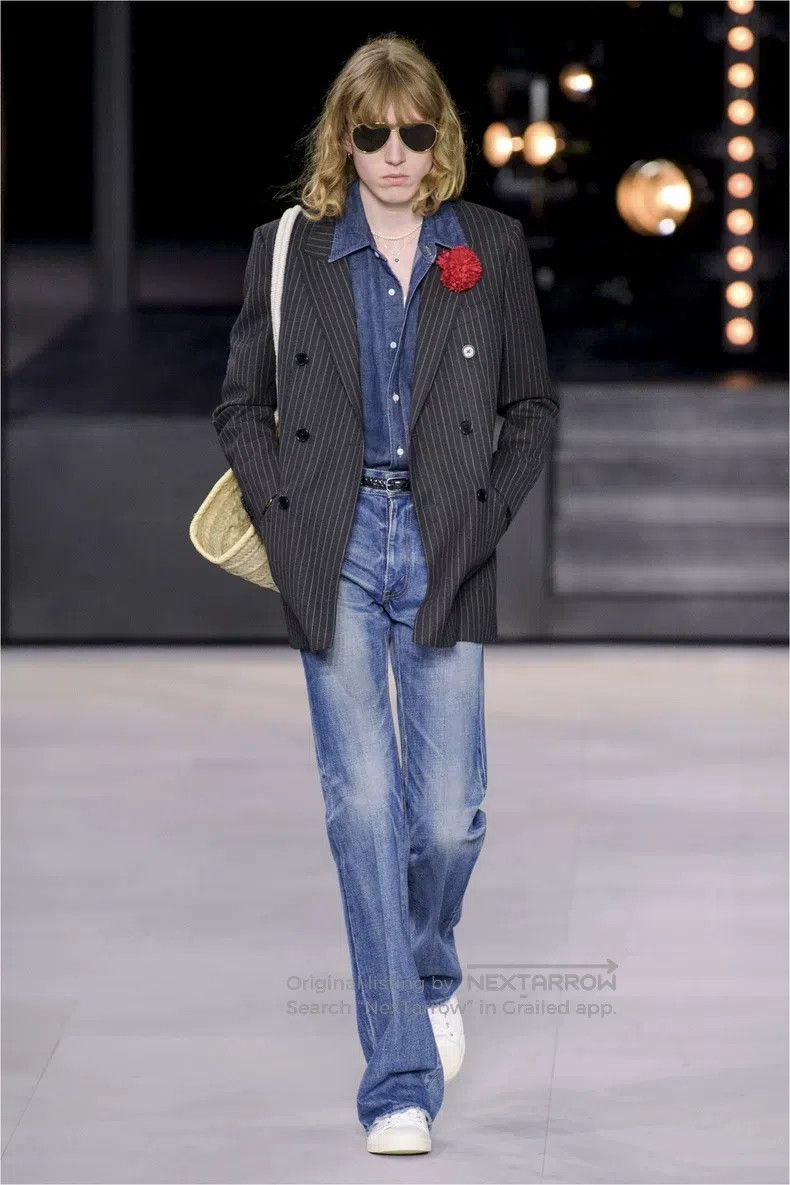 Celine CELINE Blue Washed Flared Jeans Size US 27 - 5 Thumbnail