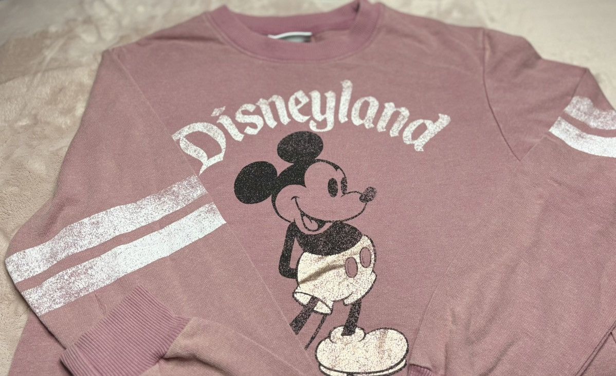 Disney Disneyland Mickey Mouse LongSleeve Crop Oversized Xsmall Top Size XS / US 0-2 / IT 36-38 - 1 Thumbnail