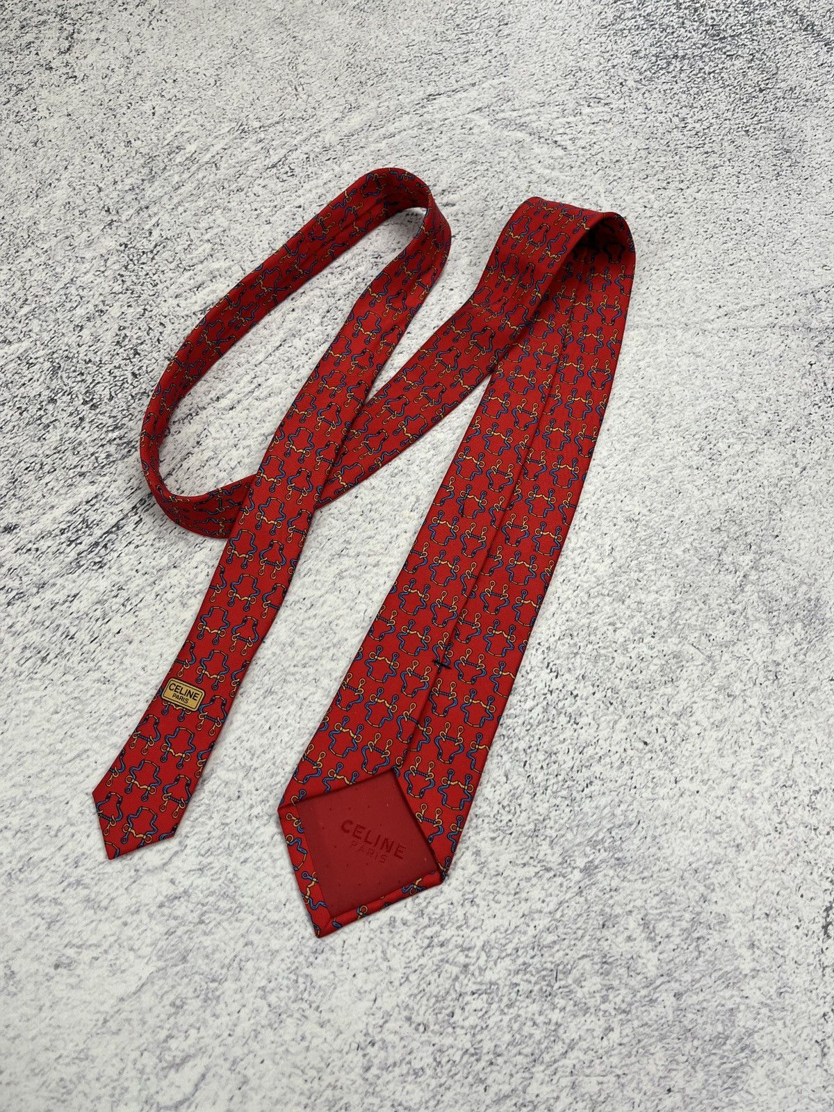 Celine Vintage Celine Paris Logo Monogram Tie 90s Size ONE SIZE - 1 Thumbnail