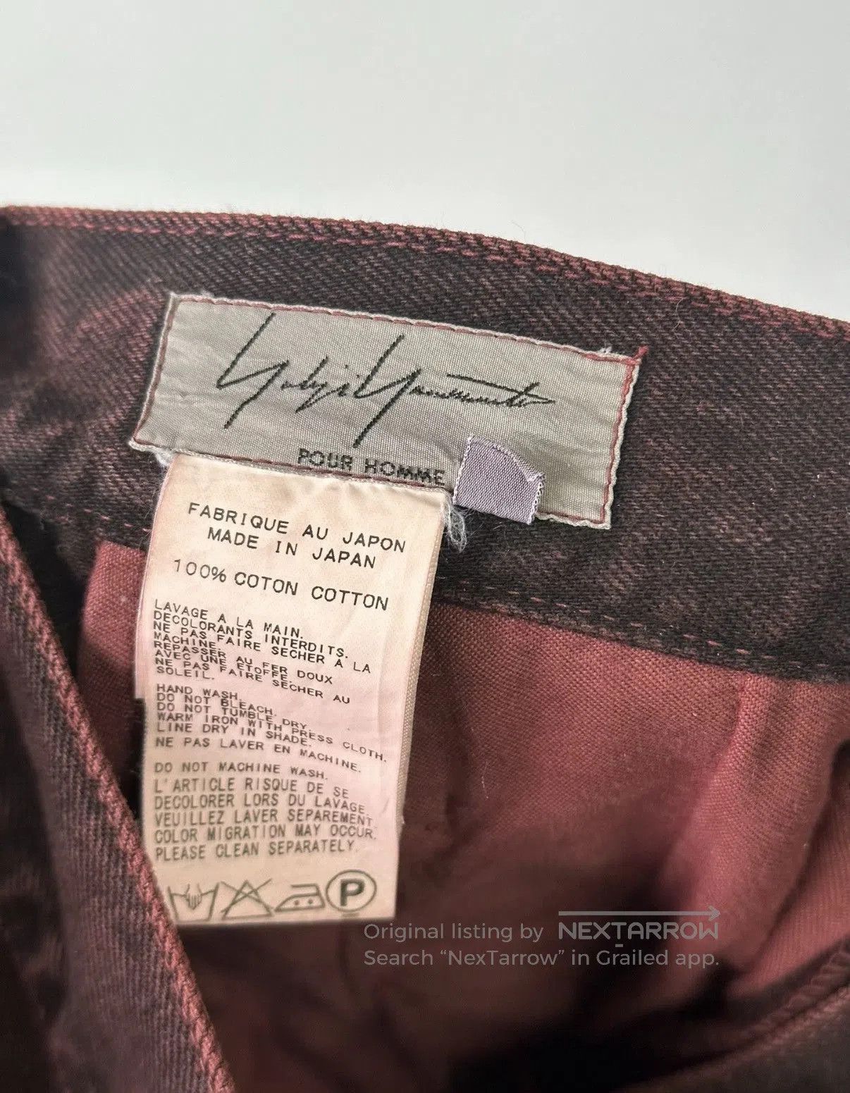 Yohji Yamamoto Red Distressed Denim Pants Size 32. Size US 32 / EU 48 - 5 Thumbnail