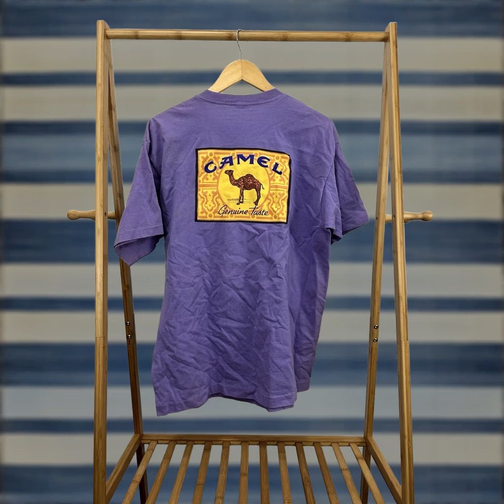 Camel VTG 90s Box Logo T-Shirt Purple XL Mens Casual Unbranded Dirt-Free Vintage Slim Fit? Size US XL / EU 56 / 4 - 1 Thumbnail