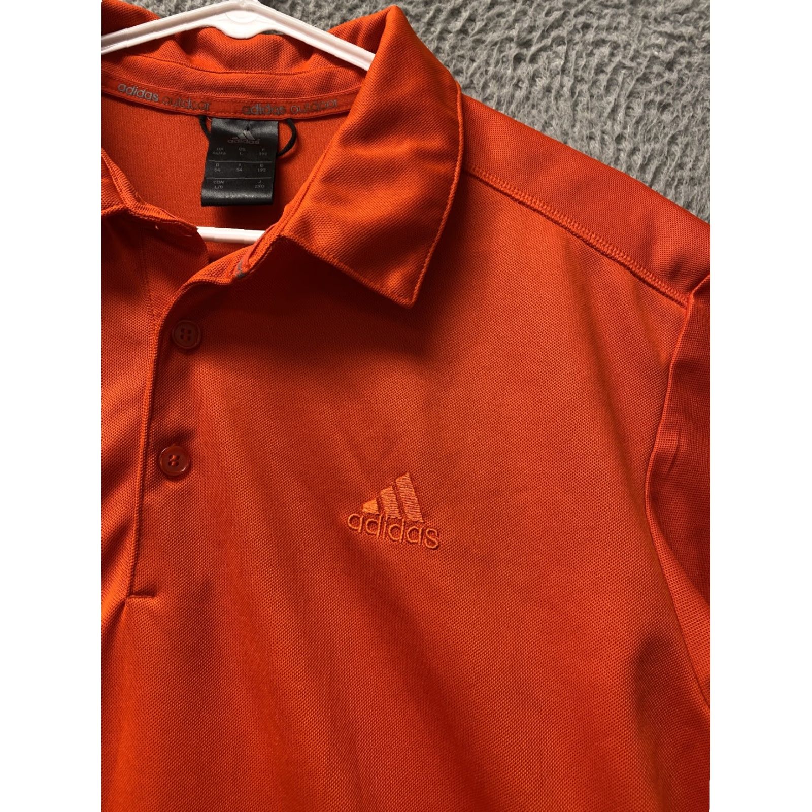 Nike Adidas Golf Polo Shirt Men Orange Dri-Fit Logo Short Sleeve Collar Nike Brand 112-46 Regular Fit Quick Dry Activewear Golf /112-46 Size US L / EU 52-54 / 3 - 2 Thumbnail