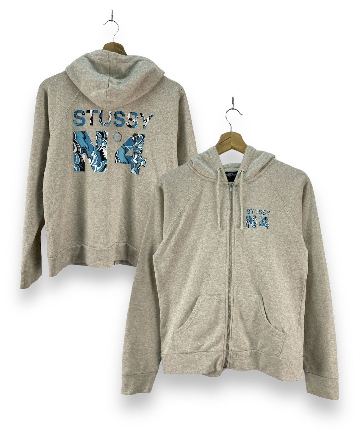 Stussy Vintage Stussy Hoodie Zipper Pullover Sweatshirt Size US S / EU 44-46 / 1 - 1 Thumbnail